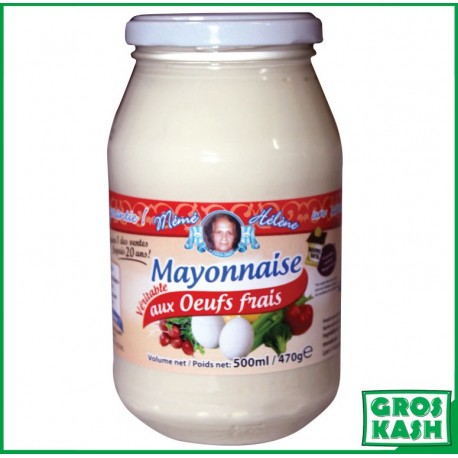 Mayonnaise Nature "Mémé Hélène" 500mL Casher Ihoud KLP-Épicerie cacher-GrosKash-