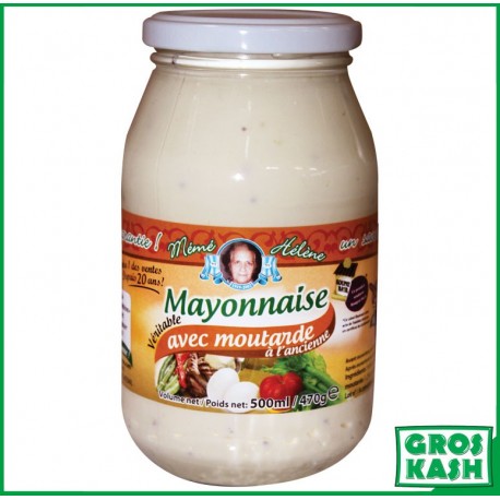 Mayonnaise Moutarde à l'Ancienne 500ml MEME HELENE kasher lepessah BADATZ BETH YOSSEF