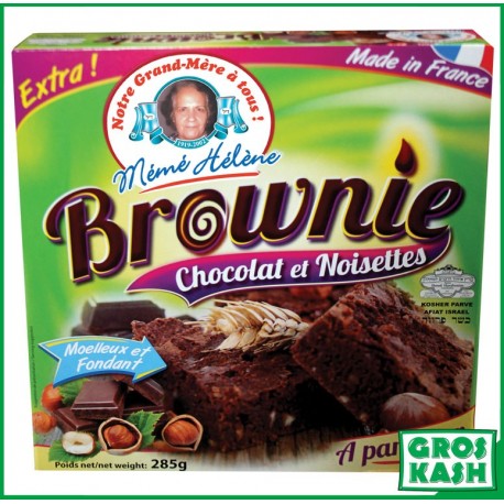 Brownies Choco/Noisette Casher "Mémé Hélène" 285g Ihoud-Gâteaux et Biscuits cacher-GrosKash-