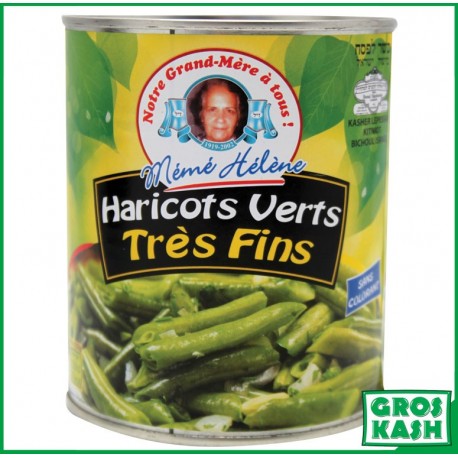 Haricots Vert très fins Casher "Mémé Hélène" 800g Ihoud KLP-Conserve de légume cacher-GrosKash-