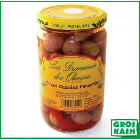 Olives Cassées Pimentée 72cL Casher Schlesinger KLP-Sauces & Condiments cacher-GrosKash-