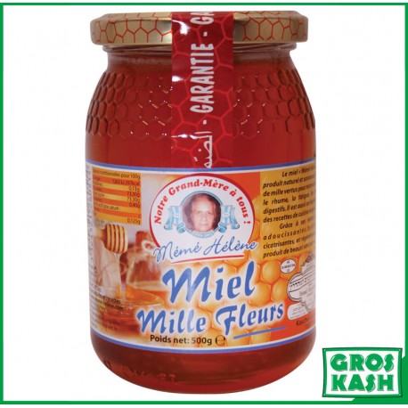 Miel Casher Milles Fleurs "Mémé Hélène" en Pot 500g Ihoud KLP-Petit Déjeuner & Pain cacher-GrosKash-