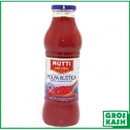 Polpa de Tomate concassées "Mutti" 690g Casher Ihoud KLP-Conserve de Tomate cacher-GrosKash-