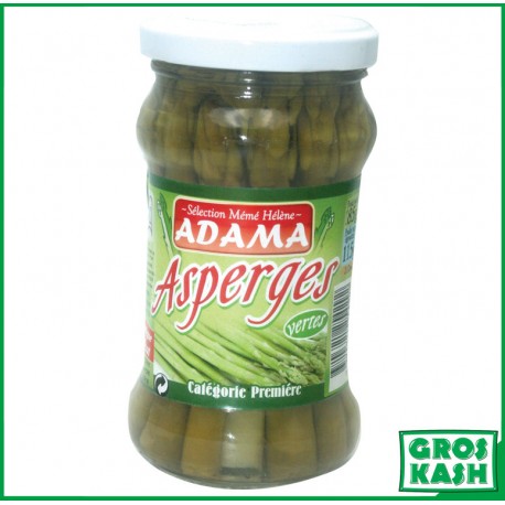 Asperges Verte extra 220 ML kasher lepessah Ihoud ADAMA-Conserve de légume cacher-GrosKash-