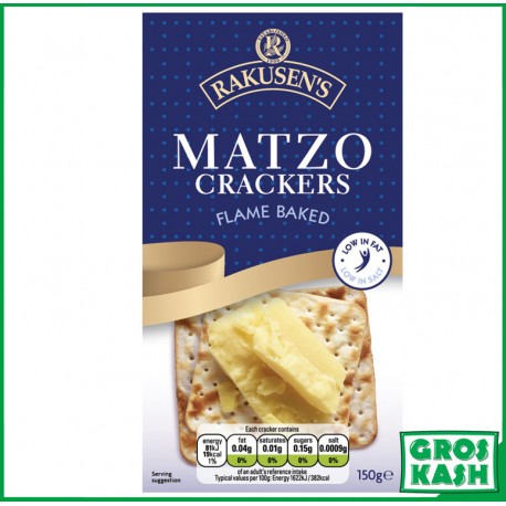 Crackers Matzot 150 G kasher lepessah BADATZ IHOUD-Matzot -GrosKash-