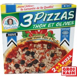 Pizza parvé 2+1 gratuit au thon olives