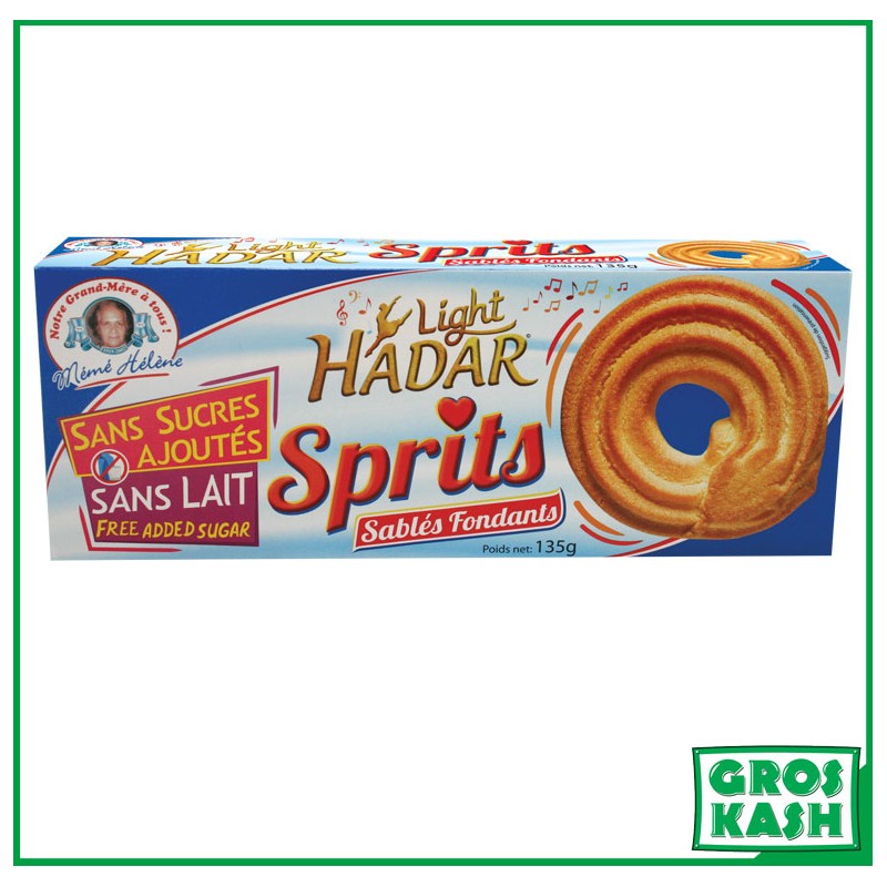 Spritz Sans Sucres Casher "Mémé Hélène" 135g Ihoud HADAR LIGHT-Épicerie cacher-GrosKash-
