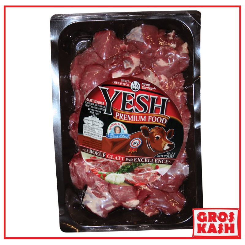 Goulash/Bourguignon de Boeuf Casher entre 700g / 850g IHOUD KLP glatt kasher shritta loubawitch-Surgelés cacher-GrosKash-