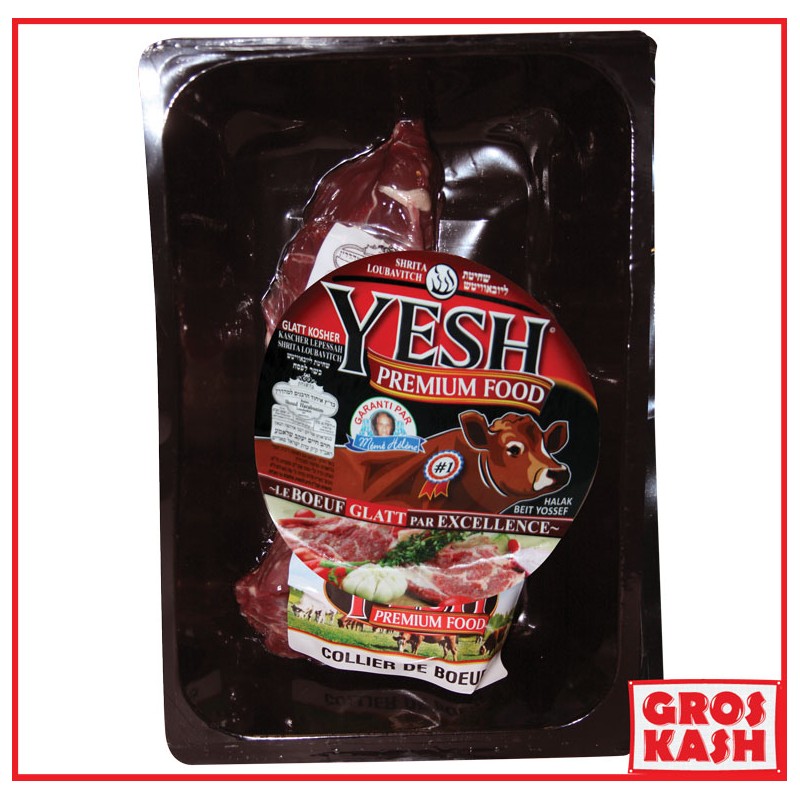 Collier de Boeuf Casher "Yesh" entre 400g et 600g Badatz IHOUD KLP glatt kasher shritta loubawitch-Surgelés cacher-GrosKash-