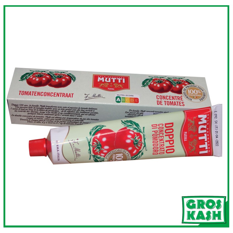 Concentré de Tomate en Tubes "Mutti" 130g Casher Ihoud KLP-Conserve de Tomate cacher-GrosKash-