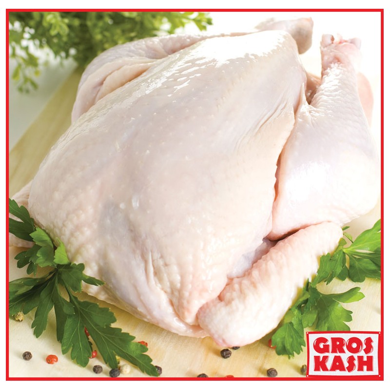 Poulet Entier "Yesh" entre 2Kg et 2,4Kg shritta loubawitch Ihoud KLP-Volaille surgelée cacher -GrosKash-