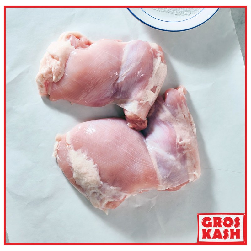 Haut de Cuisses de Poulet "Yesh" entre 850g et 1,050Kg IQF Casher Ihoud KLP-Volaille surgelée cacher -GrosKash-