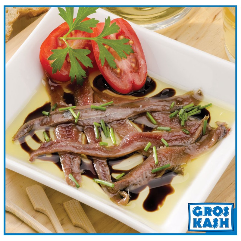 Anchois Filet Casher "Mémé Hélène" à l'huile d'olive 140g Ihoud KLP-Poisson frais cacher-GrosKash-