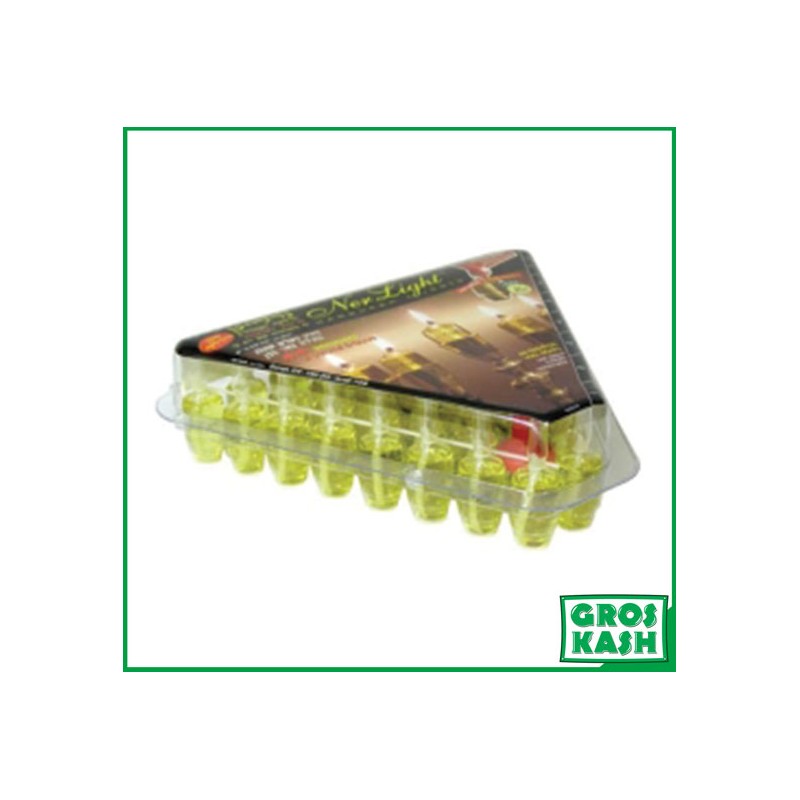 44 VEILLEUSES A L'HUILE D'OLIVE BOUGIE NER LIGHT POUR HANNOUKA-Bougies cacher -GrosKash-