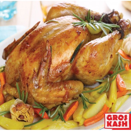 Poulet Entier "Yesh" entre 1,7Kg et 1,9Kg shritta Loubavitch Ihoud KLP-Volaille surgelée cacher -GrosKash-