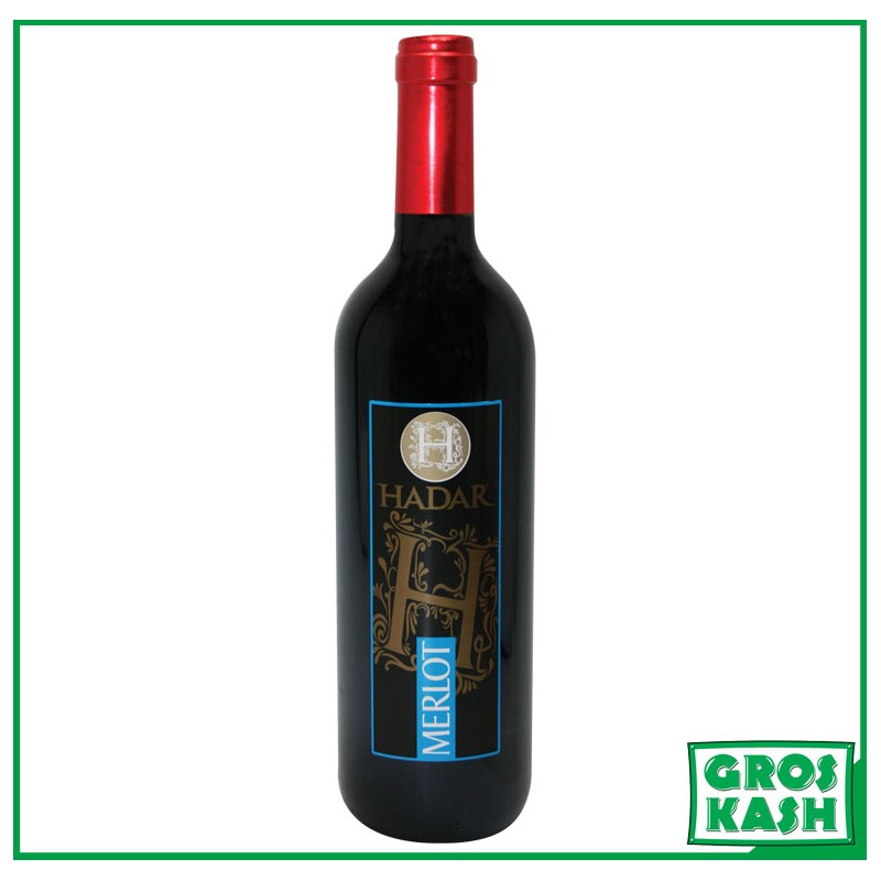 Merlot Vin Rouge HADAR Casher 750mL Ihoud KLP-Vin & Jus de raisin cacher -GrosKash-