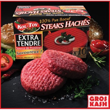 Steak Haché Kol-Tov 800gr pur Boeuf Glad Shritta Loubavitch Badatz IHOUD