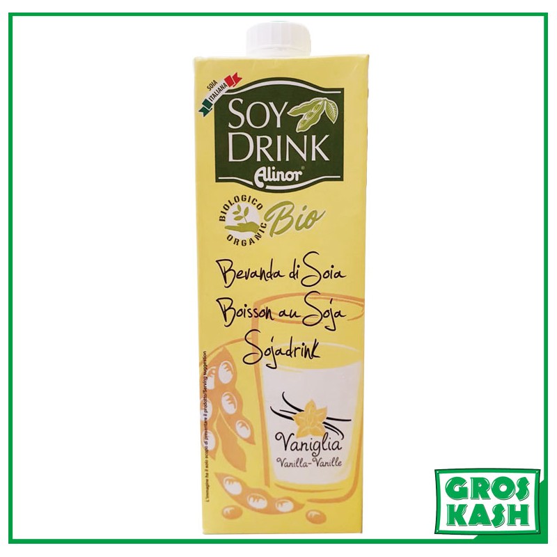 Boisson de soja à la vanille Casher "Alinor" 1L Ihoud KLP-Produit laitier cacher parvé-sans lactose-GrosKash-