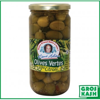 Olives Vertes au Citron 850ml Casher Ihoud KLP MÉMÉ HÉLÈNE