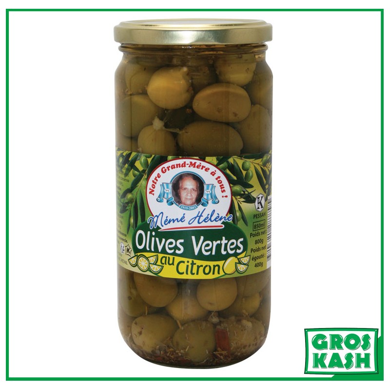 Olives Vertes au Citron 850ml Casher Ihoud KLP-Sauces & Condiments cacher-GrosKash-