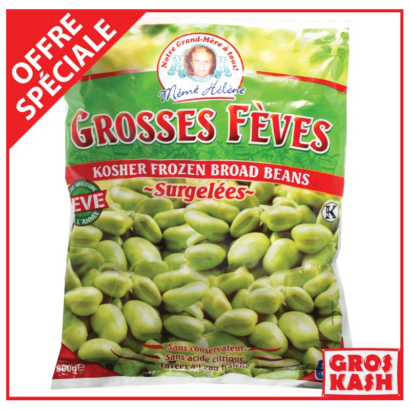 Grosses Fèves "Mémé Hélène" 800g Casher Ihoud KLP-Légume surgelé cacher-GrosKash-