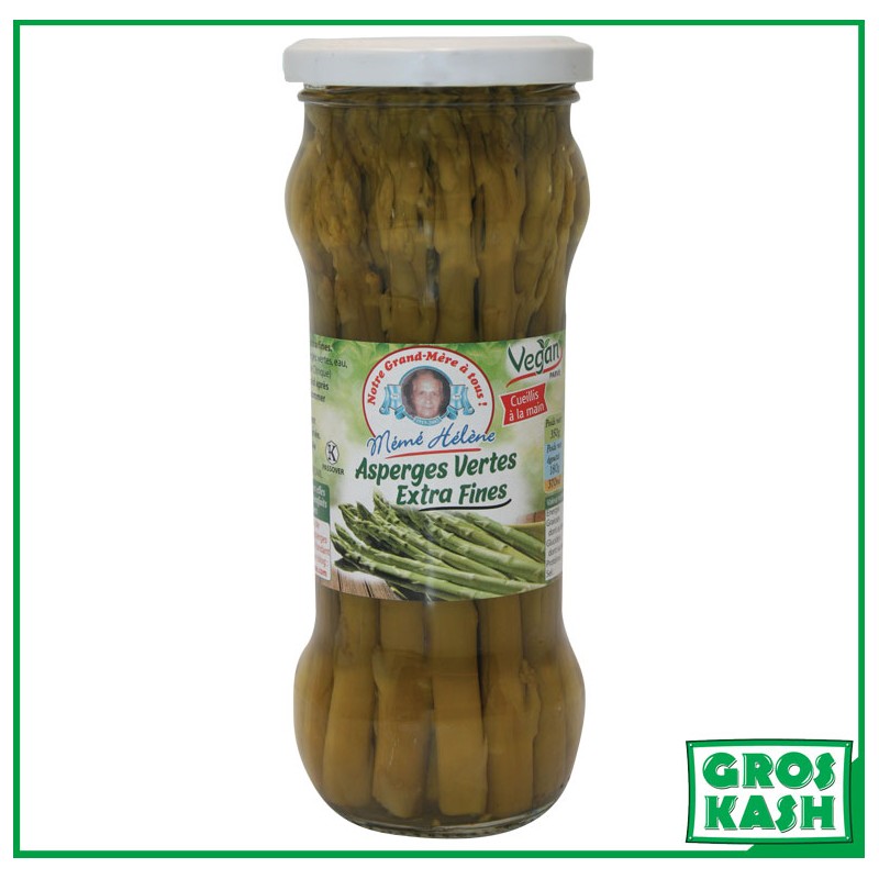 Asperges Vertes extra 370 ml kasher lepessah Ihoud MÉMÉ HÉLÈNE-Conserve de légume cacher-GrosKash-