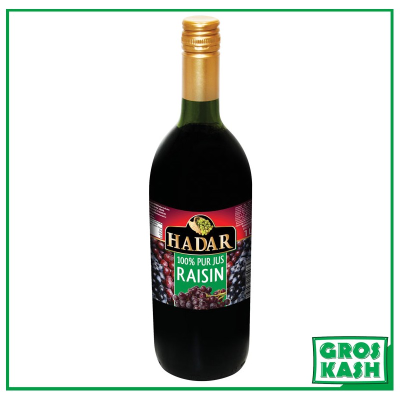 Jus de Raisin HADAR premium 1L Casher Hatam Sofer-Vin & Jus de raisin cacher -GrosKash-