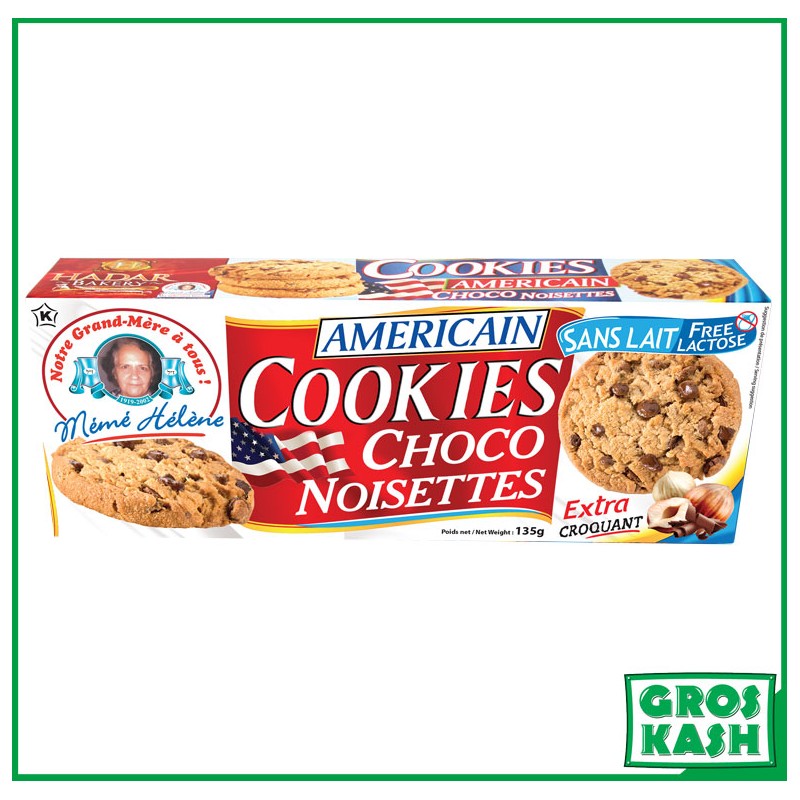 Cookies Choco-Noisette Casher «Mémé Hélène» 135g Ihoud-Gâteaux et Biscuits cacher-GrosKash-