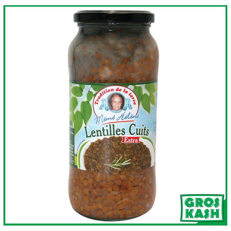 Lentille Verrine Casher "Mémé Hélène" 580ml Ihoud KLP-Conserve de légume cacher-GrosKash-