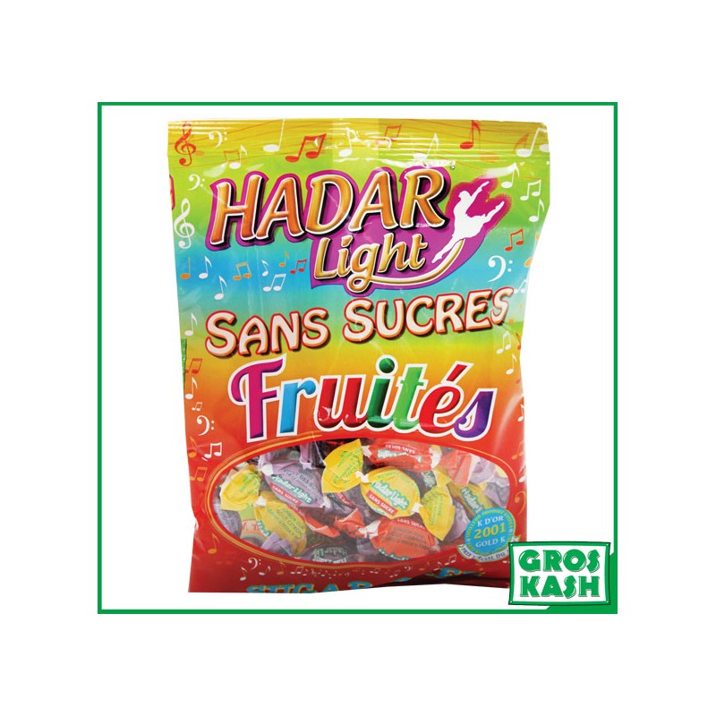 Tendre Light Fruits Casher "Hadar" 100g Ihoud KLP-Bonbon sans sucre cacher-GrosKash-