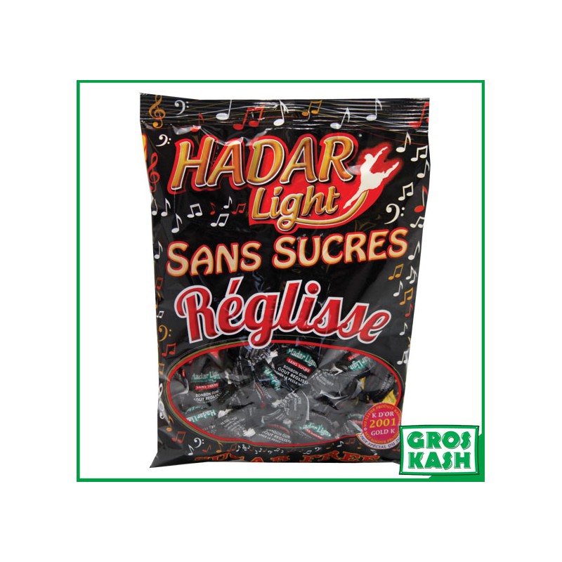 Bonbon tendre Light Réglisse Casher "Hadar" 80g Ihoud KLP-Bonbon sans sucre cacher-GrosKash-