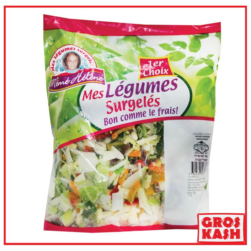 Legumes Chinois pour WOK "Mémé Hélène" 800g Casher Ihoud KLP-Légume surgelé cacher-GrosKash-