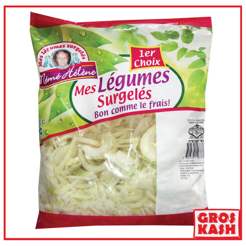 Oignons Emincés "Mémé Hélène" 800g Casher Ihoud KLP-Légume surgelé cacher-GrosKash-