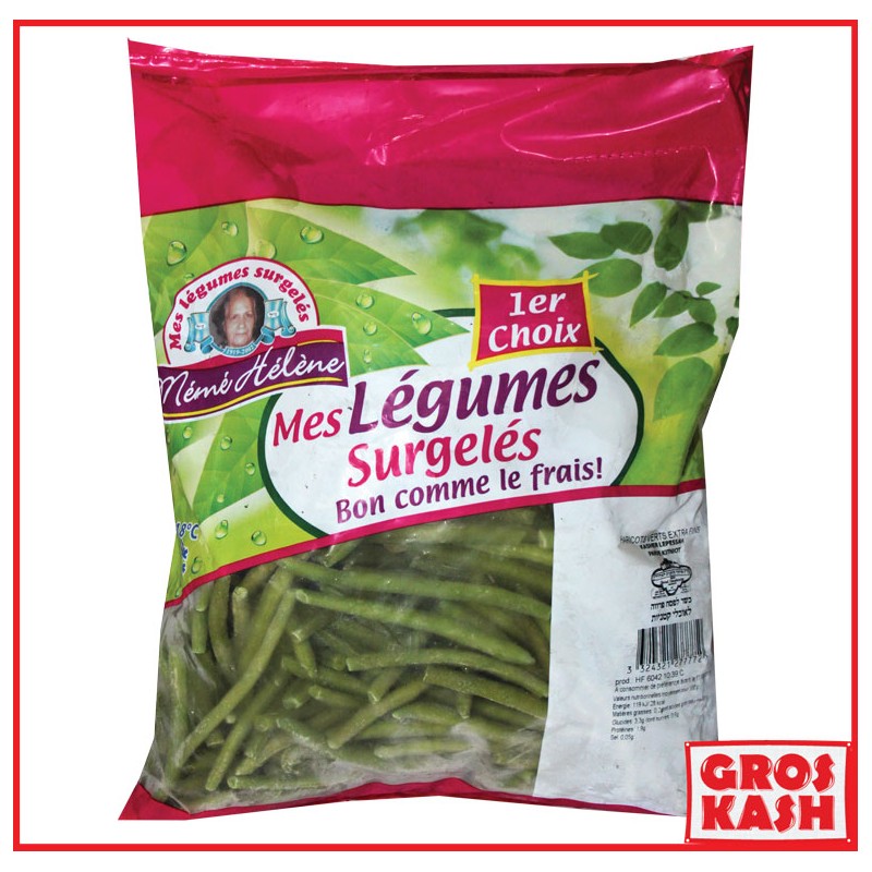 Haricots Verts Extra Fins "Mémé Hélène" 800g Casher Ihoud KLP-Légume surgelé cacher-GrosKash-