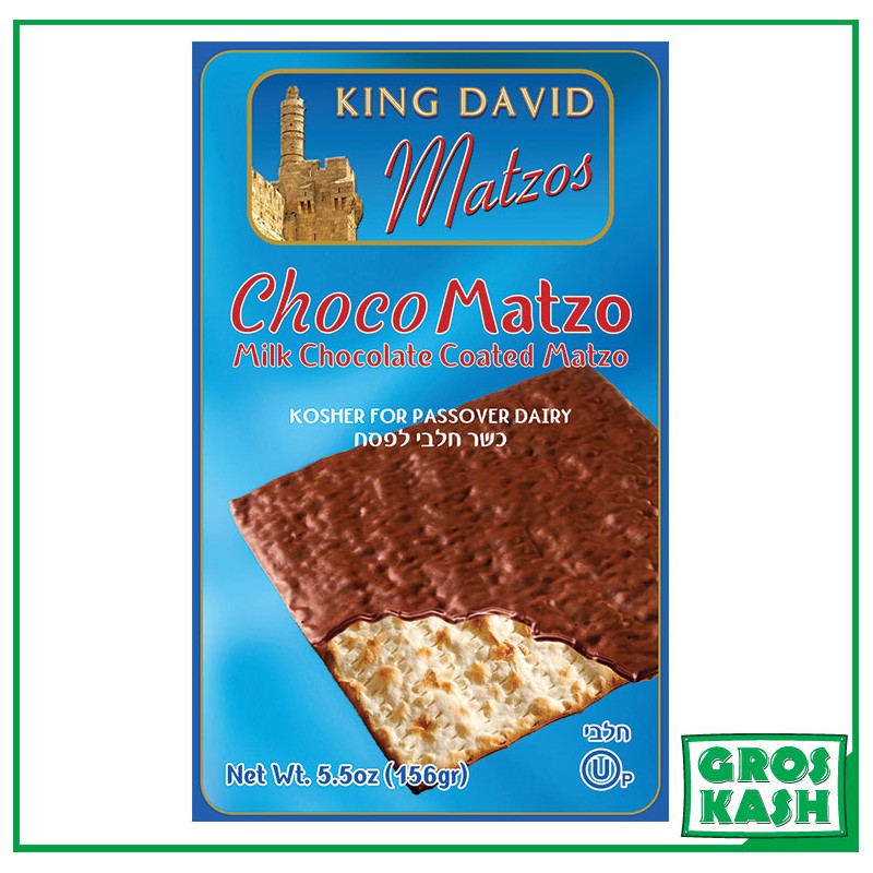 Matzots Chocolat au lait King David 156g Casher lepessah Ihoud-Matzot -GrosKash-