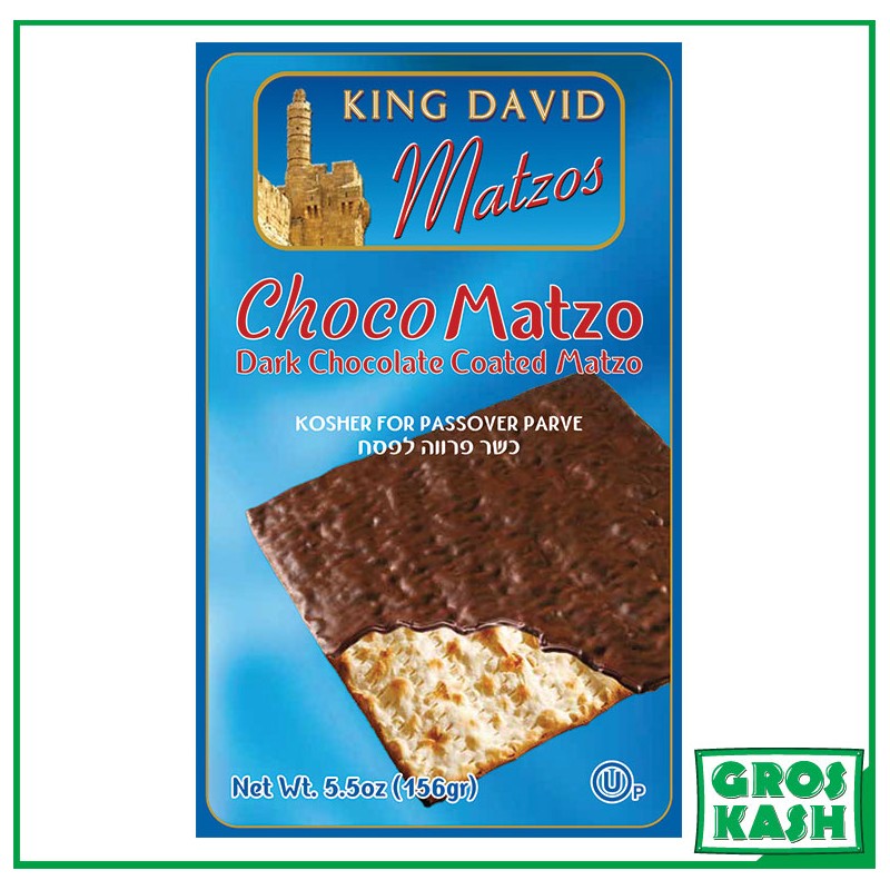 Matzots Chocolat noir «King David» 156g Casher-Matzot -GrosKash-