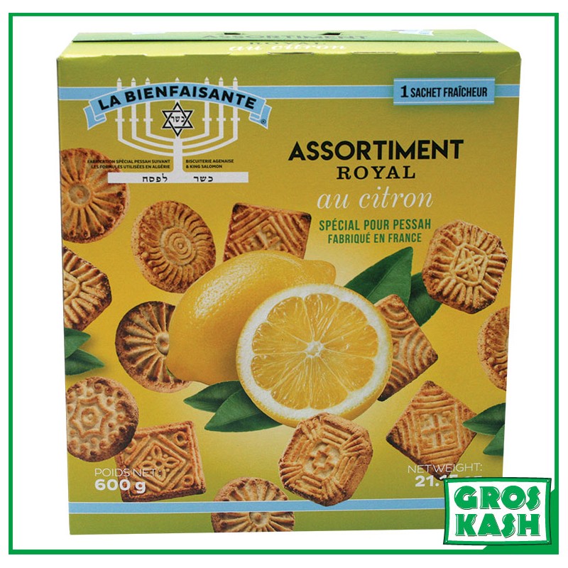 Assortiment royal au citron la Bienfaisante 600g KLP-Matzot -GrosKash-