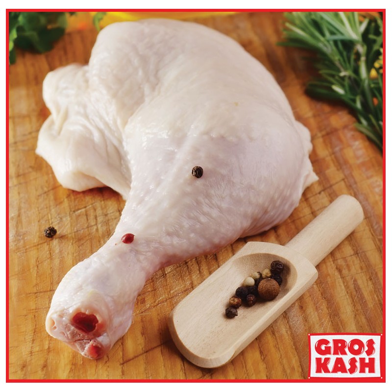 Cuisses de Poulet "Yesh" entre 1,1 Kg et 1,3 Kg IQF Casher Ihoud KLP-Volaille surgelée cacher -GrosKash-