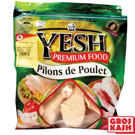 Pilons de Poulet "Yesh" entre 1,150Kg et 1,300Kg IQF Casher Ihoud KLP-Volaille surgelée cacher -GrosKash-