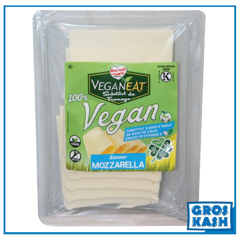 MOZZARELLA 100% VEGAN en tranche 150g Casher-Frais Cacher-GrosKash-