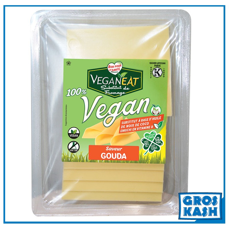 GOUDA 100% VEGAN en tranche 150g Casher-Frais Cacher-GrosKash-