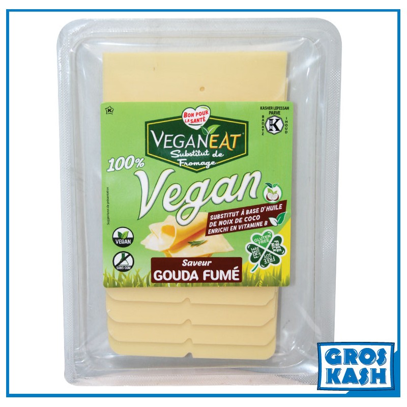 GOUDA FUMÉ 100% VEGAN en tranche 150g Casher-Frais Cacher-GrosKash-