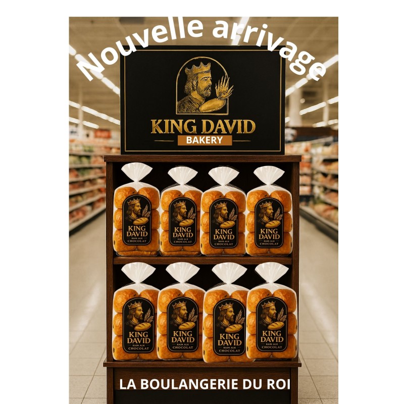 KING DAVID 4 CROISSANT 4 PIECES PARVE KOSHER IHOUD-Matzot -GrosKash-