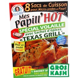 Papill'Hote Texas Grill +8 sac de cuisson kosher