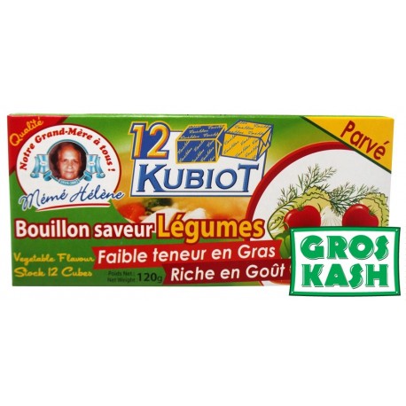 12 Kubiot Bouillon saveur Légume Parvé "Mémé Hélène" 120g Casher IHOUD-Épicerie cacher-GrosKash-